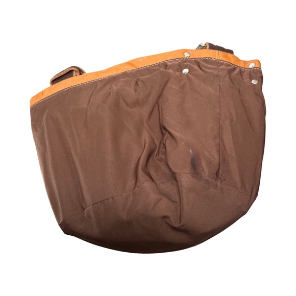 cognac-colored slouchy leather hobo bag - Picture 14 of 15